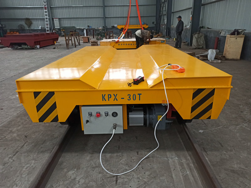 Carro di trasferimento ferroviario a batteria 30T per la manipolazione della morte e della molla